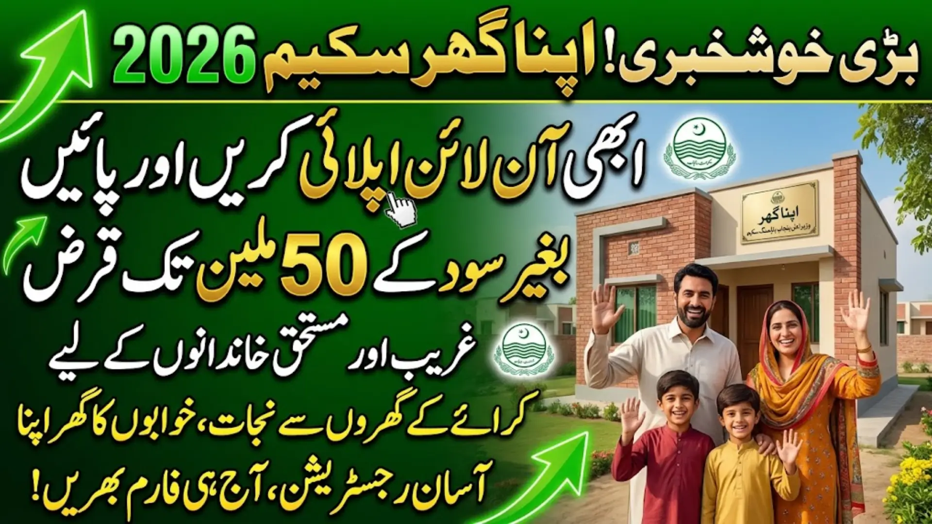 Apna Ghar Scheme Online Apply May 2026 For 50 Million Loan Without Interest
